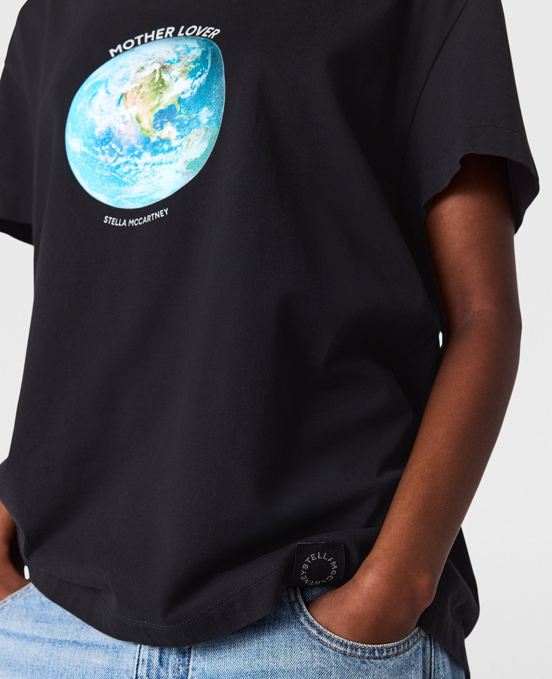 Stella McCartney-Mother Lover T-Shirt - Washed Black-T-Shirts-Boboli-Vancouver-Canada