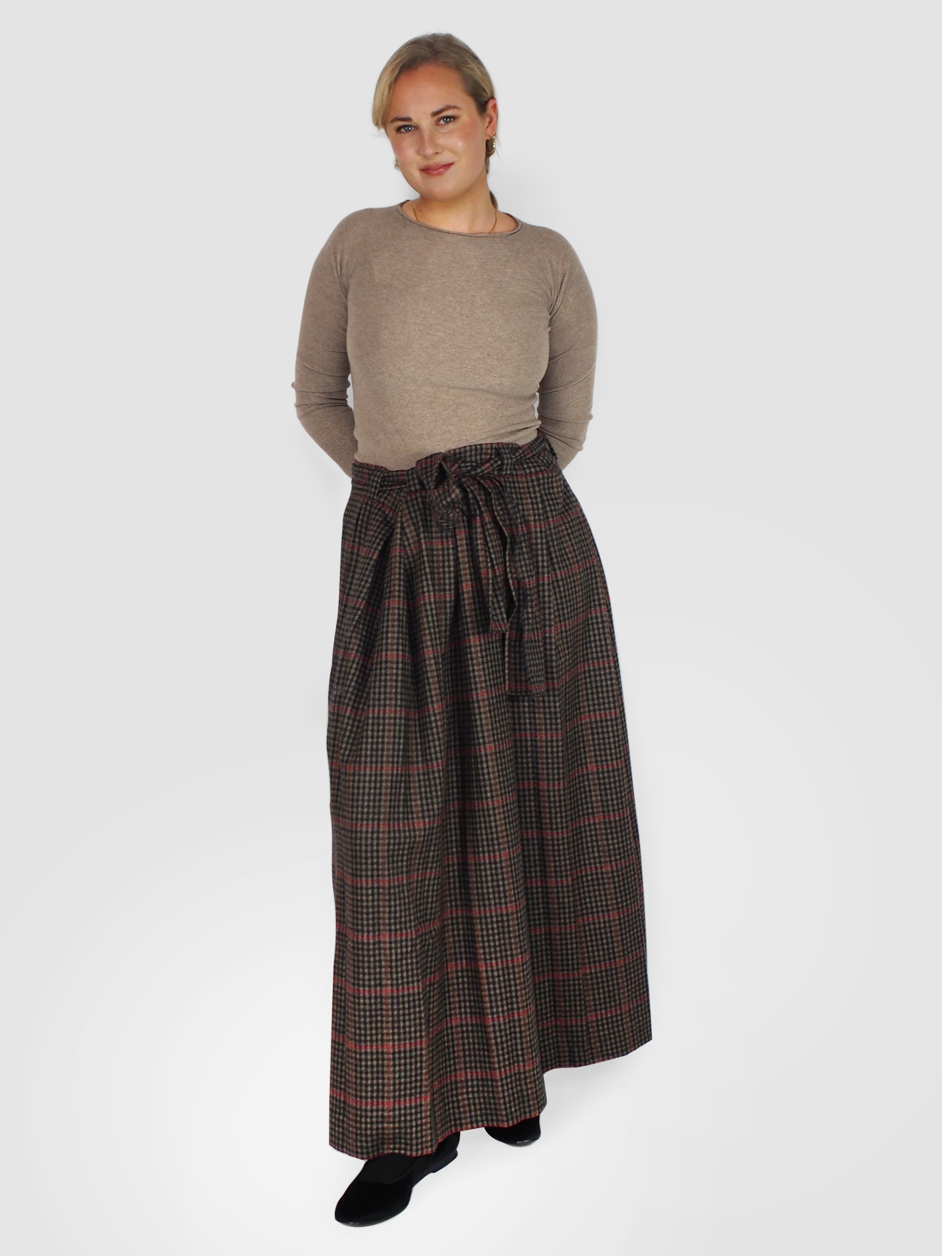 Daniela Gregis-Malva Skirt - Red/Black/Camel-Skirts-One Size-Boboli-Vancouver-Canada