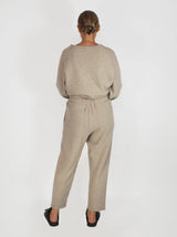 Dusan-Cashmere/Wool Pull on Pant - Almond-Pants-Boboli-Vancouver-Canada