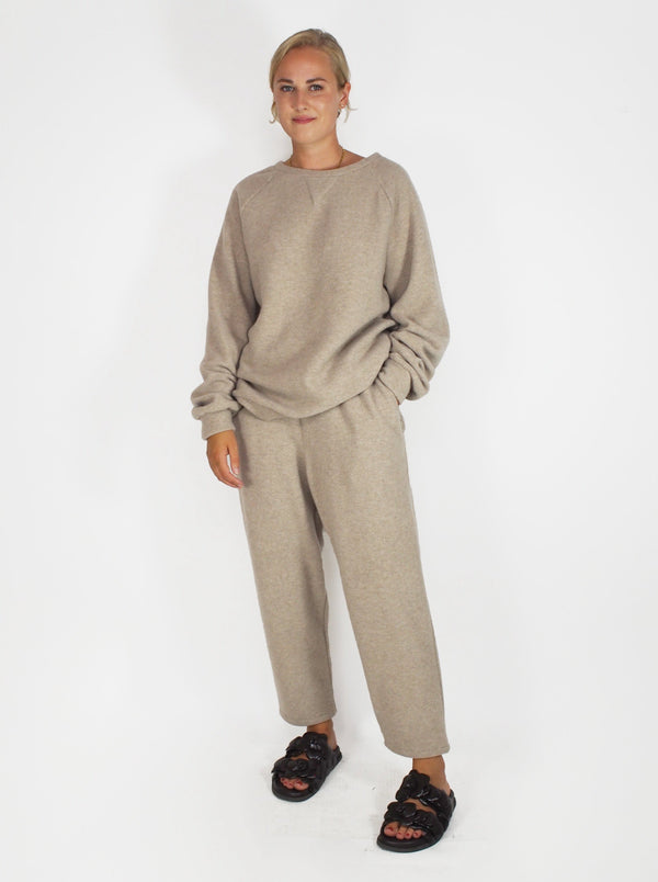 Dusan-Cashmere/Wool Sweatshirt - Almond-Sweaters-Boboli-Vancouver-Canada