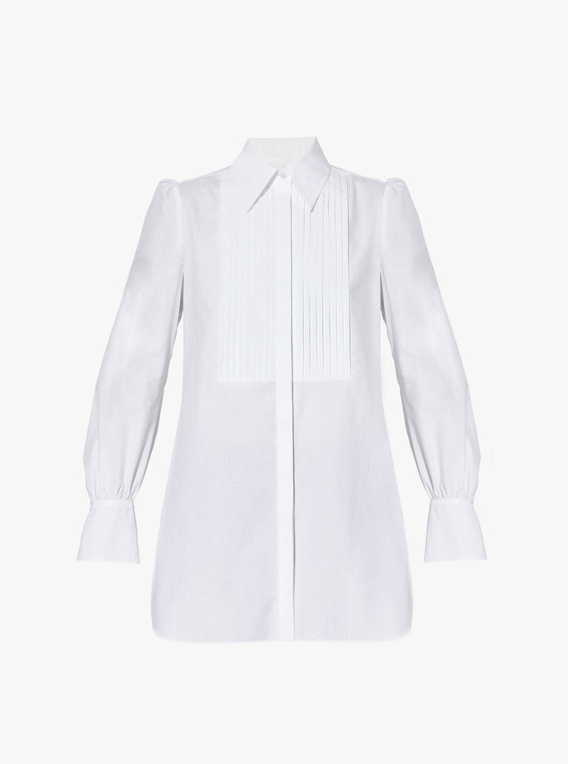 Erdem-Long Sleeve Shirt wt Pleating - White-Shirts-8-Boboli-Vancouver-Canada