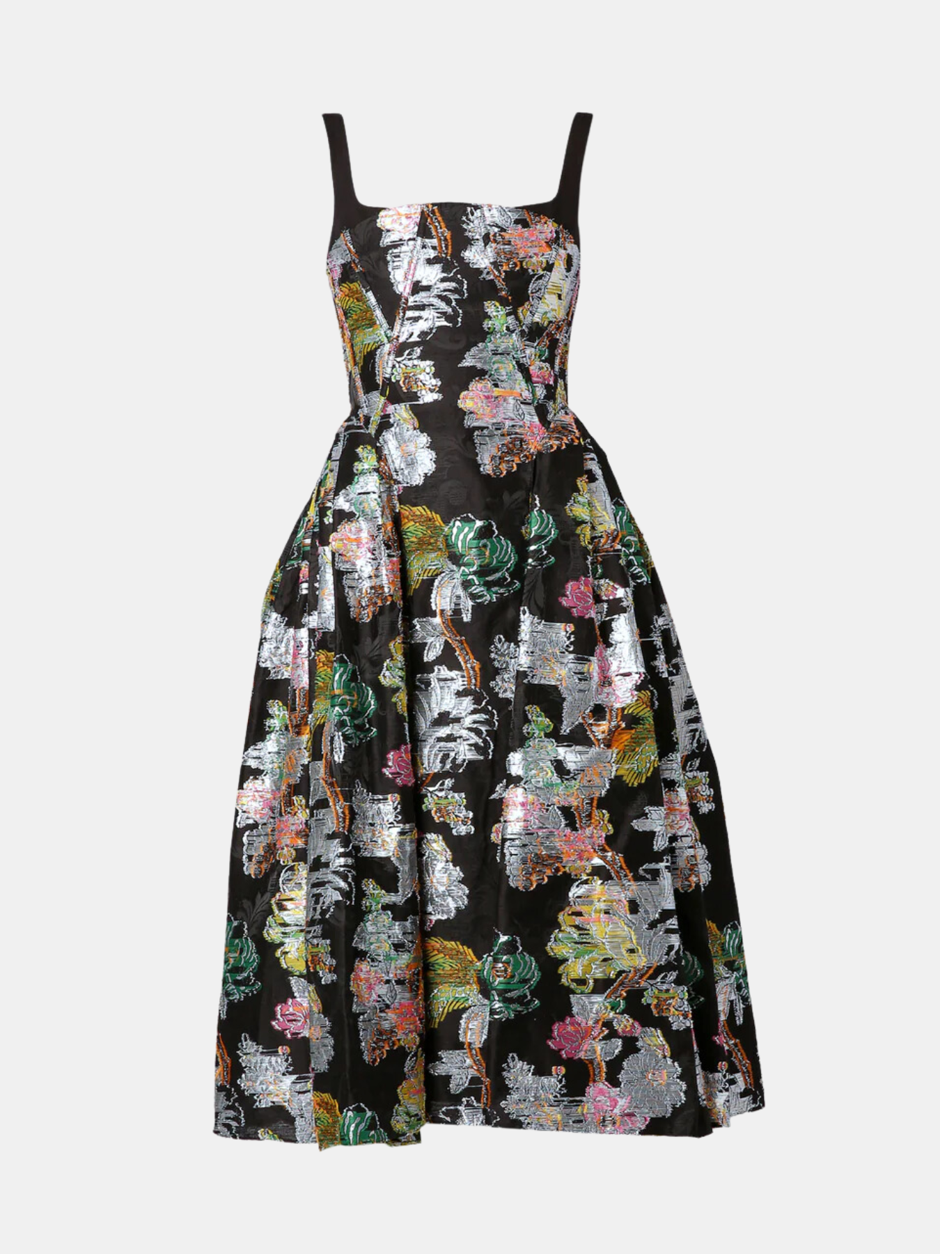 Erdem-Strappy Corseted Volume Dress - Black-Dresses-UK 8-Boboli-Vancouver-Canada