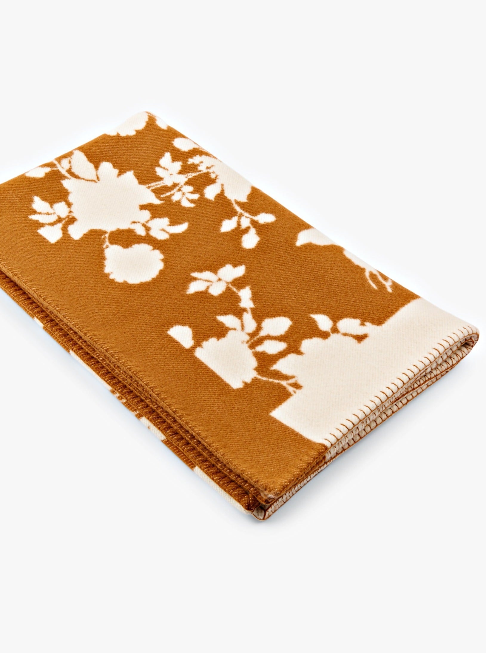 Erdem-Woven Jacquard Throw - Camel & Cream-Scarves-One Size-Boboli-Vancouver-Canada