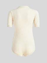 Etro-Body Suit w/ Intrasia - White-Tops-Boboli-Vancouver-Canada