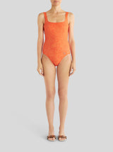 Etro-One-Piece Paisley Costume - Coral-Swimwear-Boboli-Vancouver-Canada