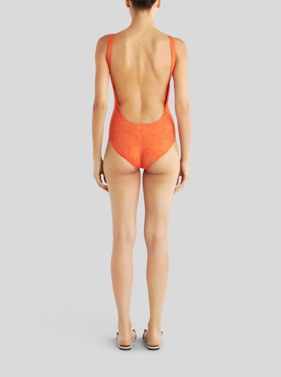 Etro-One-Piece Paisley Costume - Coral-Swimwear-Boboli-Vancouver-Canada