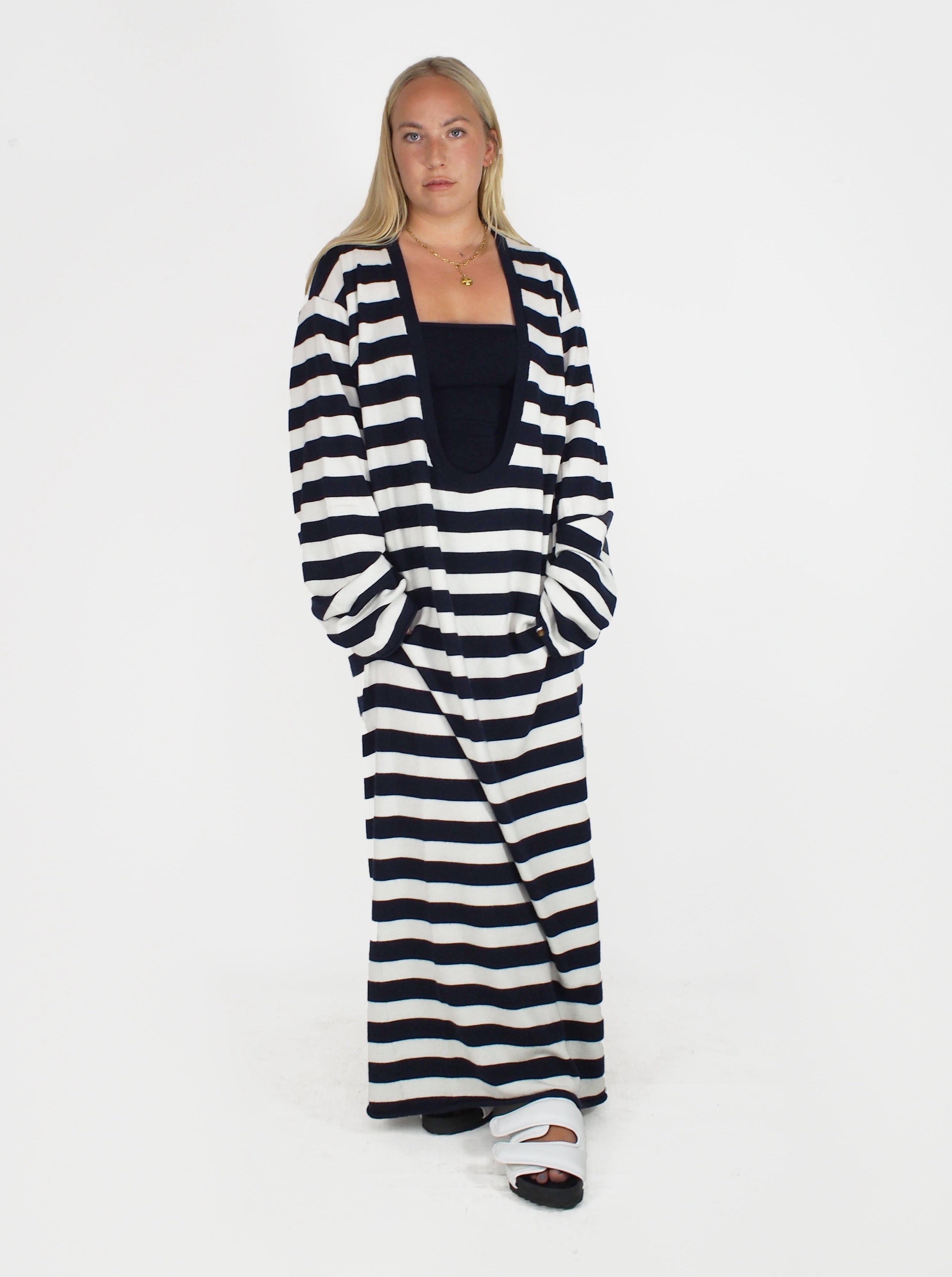 Extreme Cashmere-n°192 Scoop Dress - Stripe-Dresses-One Size-Boboli-Vancouver-Canada