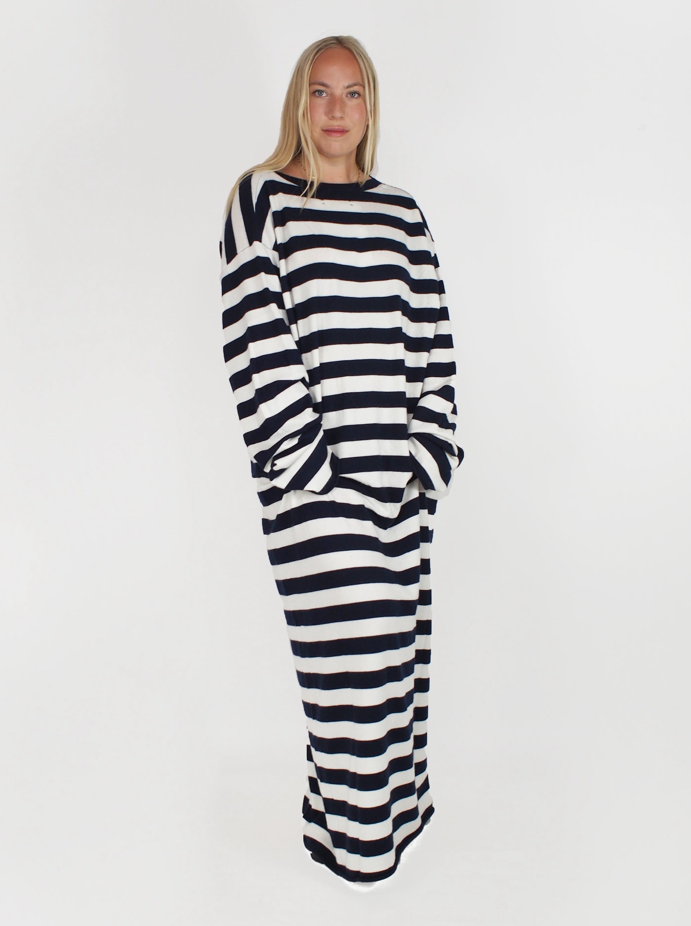 Extreme Cashmere-n°192 Scoop Dress - Stripe-Dresses-One Size-Boboli-Vancouver-Canada