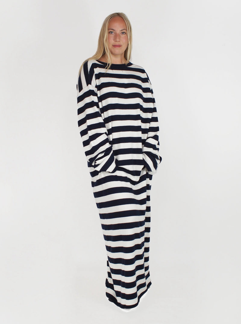 Extreme Cashmere-n°192 Scoop Dress - Stripe-Dresses-One Size-Boboli-Vancouver-Canada