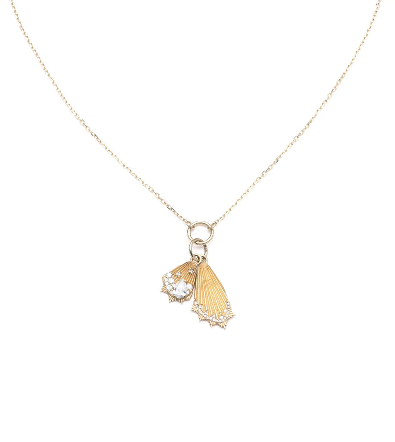FD Jewellery-Encrusted Butterfly Wings Miniature Medallion Necklace-FD Jewellery-Boboli-Vancouver-Canada