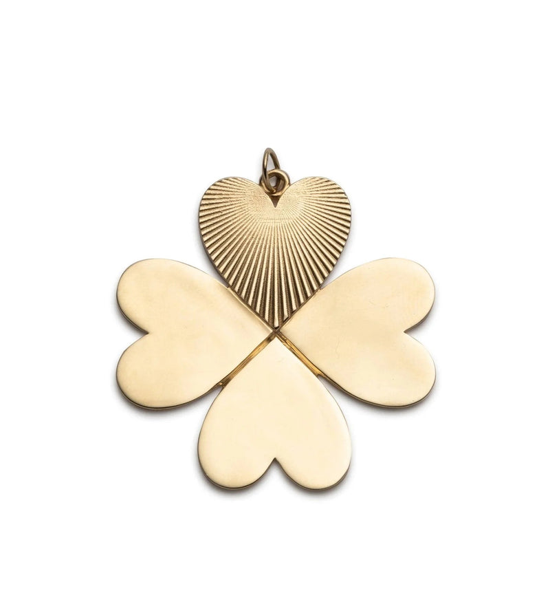 FD Jewellery-Four Heart Clover Large Medallion (CM57)-FD Jewellery-Boboli-Vancouver-Canada