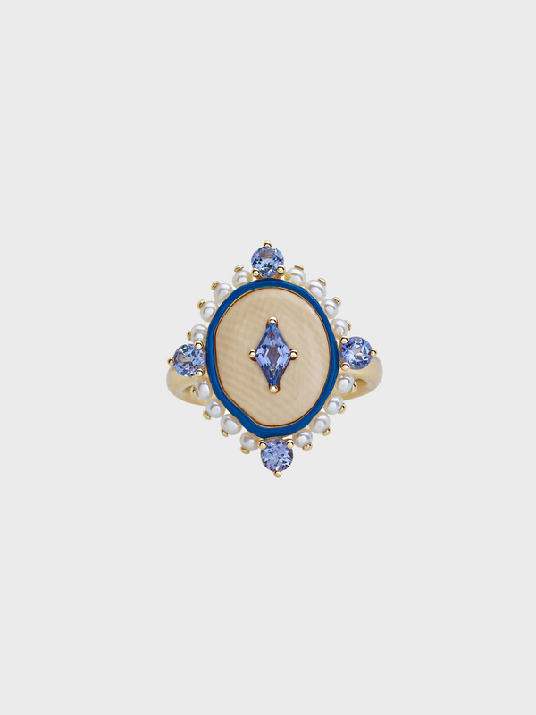 Francesca Villa-Blue Diamonds Ring-Jewellery-EU 53-Boboli-Vancouver-Canada