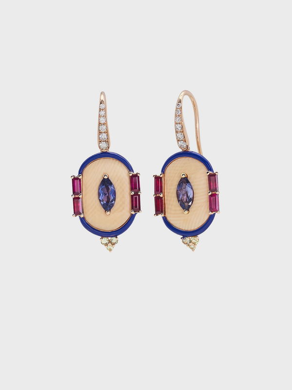 Francesca Villa-Ladies Blue Earrings-Jewellery-One Size-Boboli-Vancouver-Canada