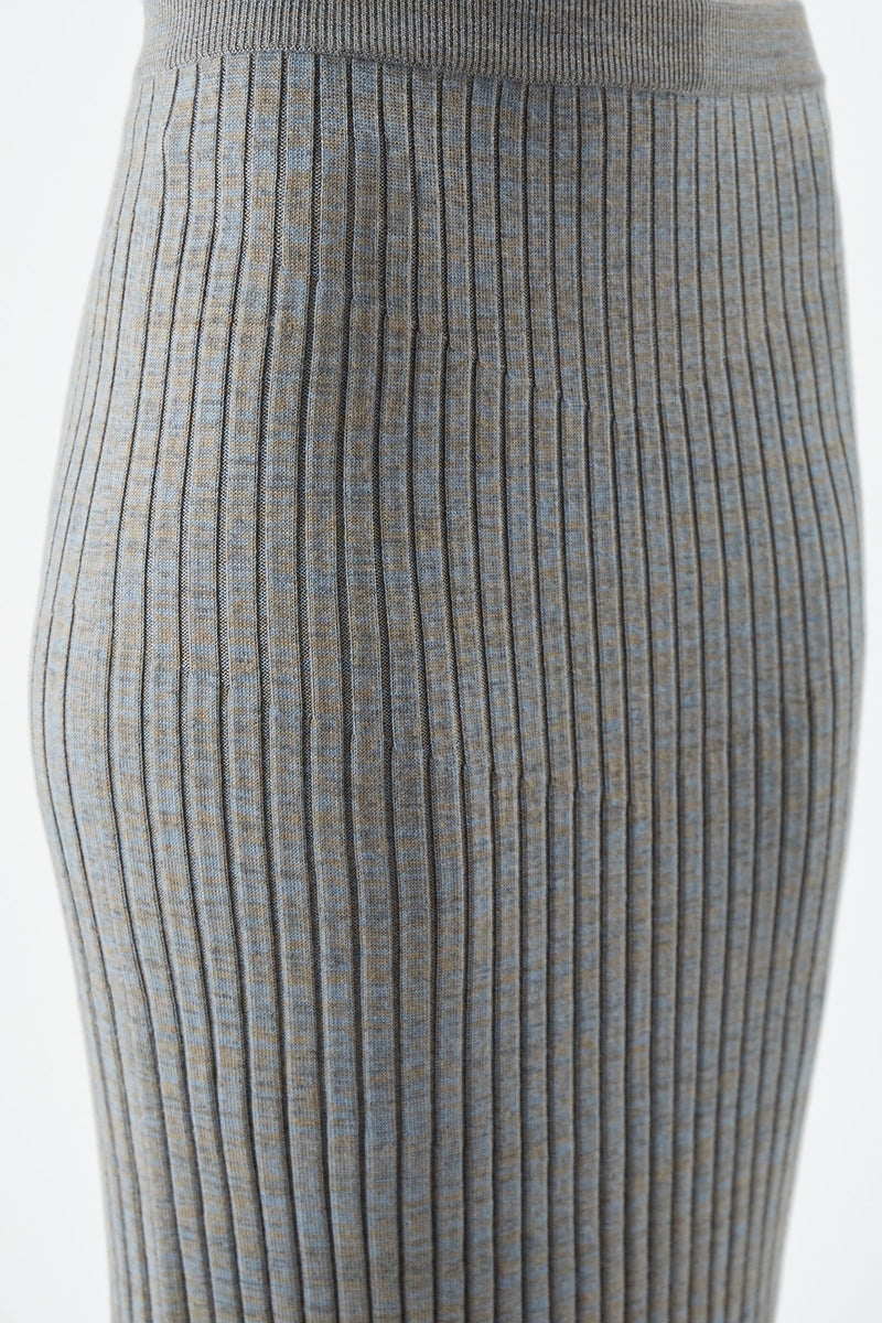 Gabriela Hearst-Conti Skirt - Light Blue Melange-Skirts-Boboli-Vancouver-Canada