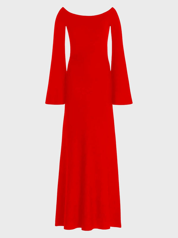 Gabriela Hearst-Shar Dress - Red-Dresses-Boboli-Vancouver-Canada