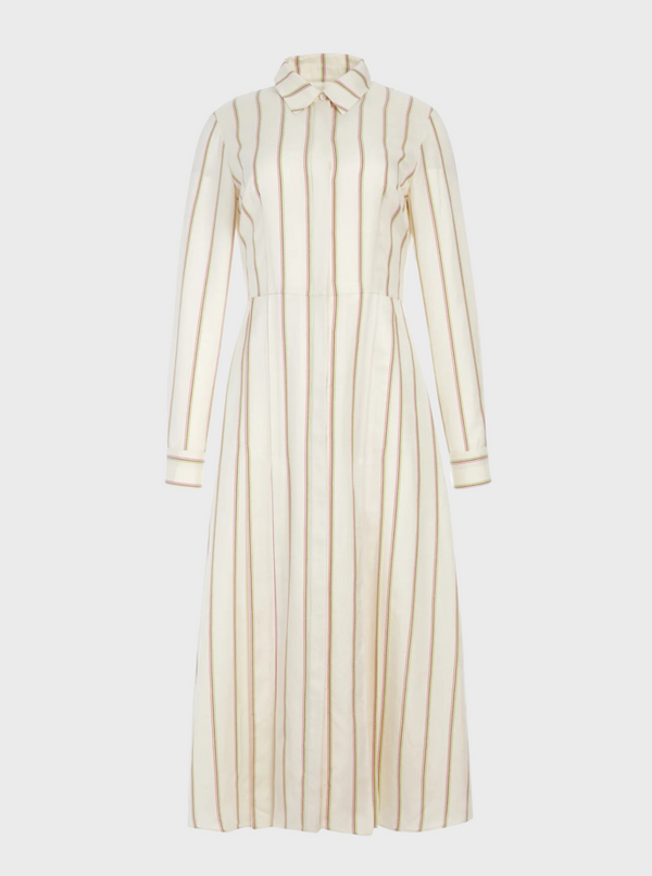 Gabriela Hearst-Vanessa Dress - Ivory/Multi Stripe-Dresses-Boboli-Vancouver-Canada