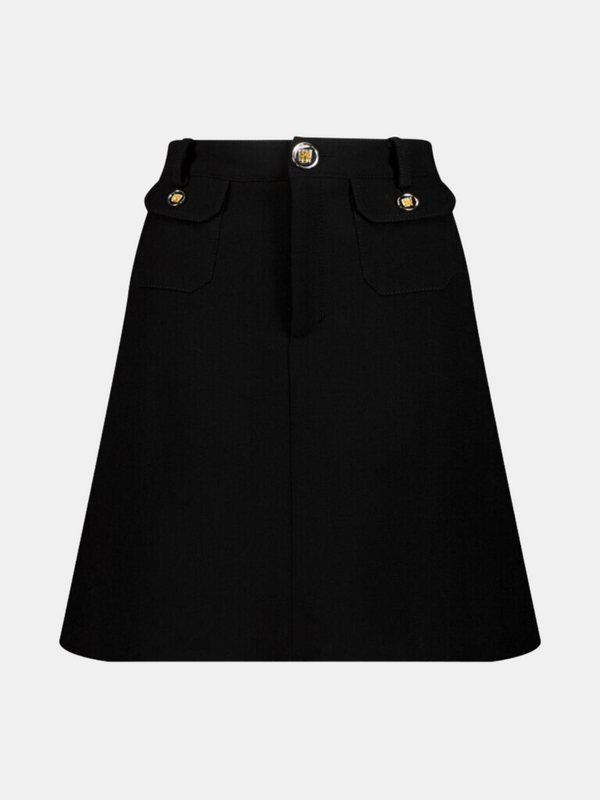 Giambattista Valli-Black Midi Skirt - Black-Skirts-IT 40-Boboli-Vancouver-Canada