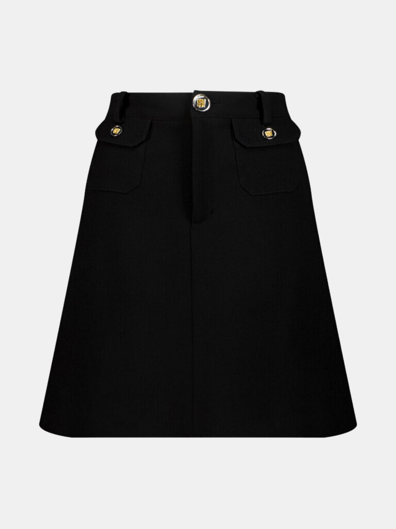 Giambattista Valli-Black Midi Skirt - Black-Skirts-IT 40-Boboli-Vancouver-Canada