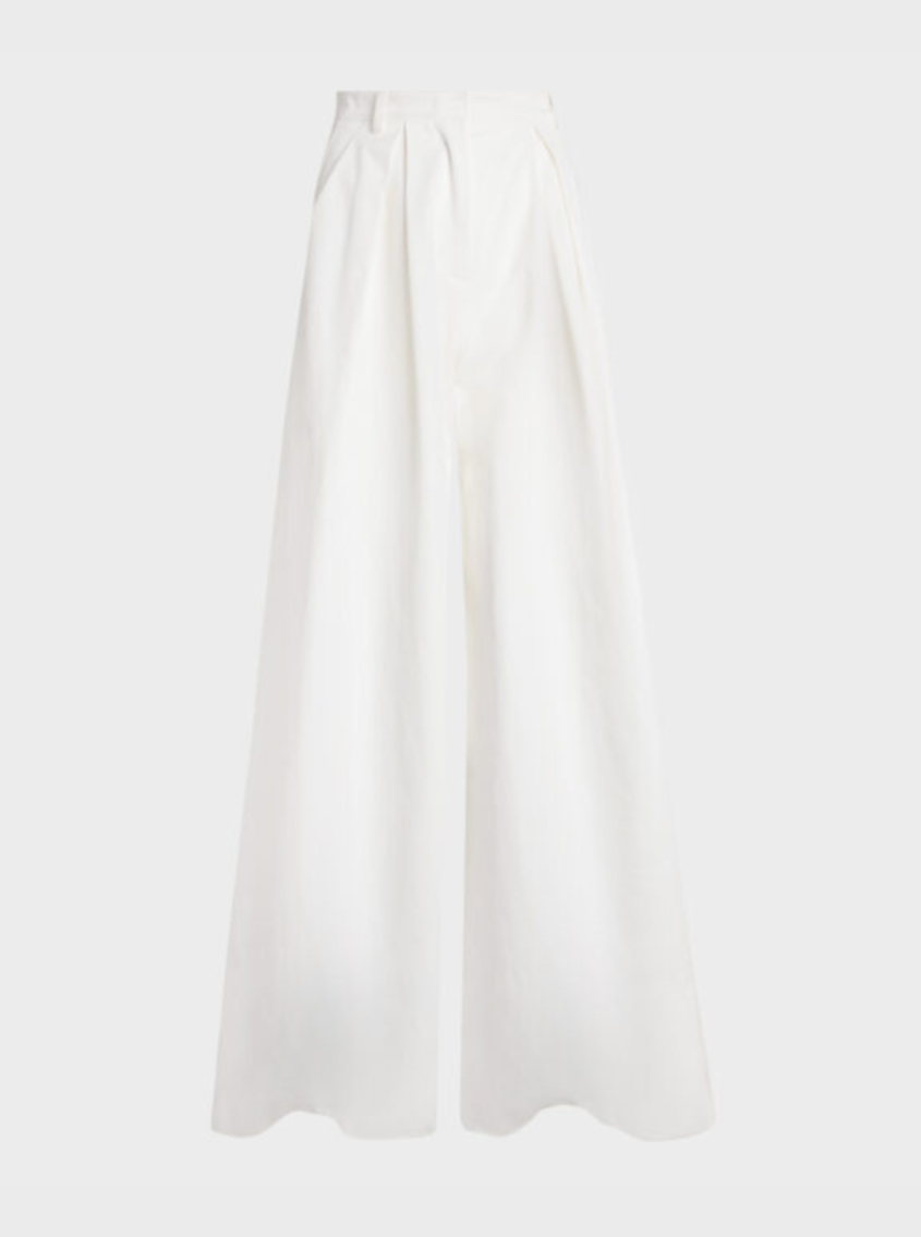 Giambattista Valli-Cotton Gabardine Trousers - Ivory-Pants-Boboli-Vancouver-Canada