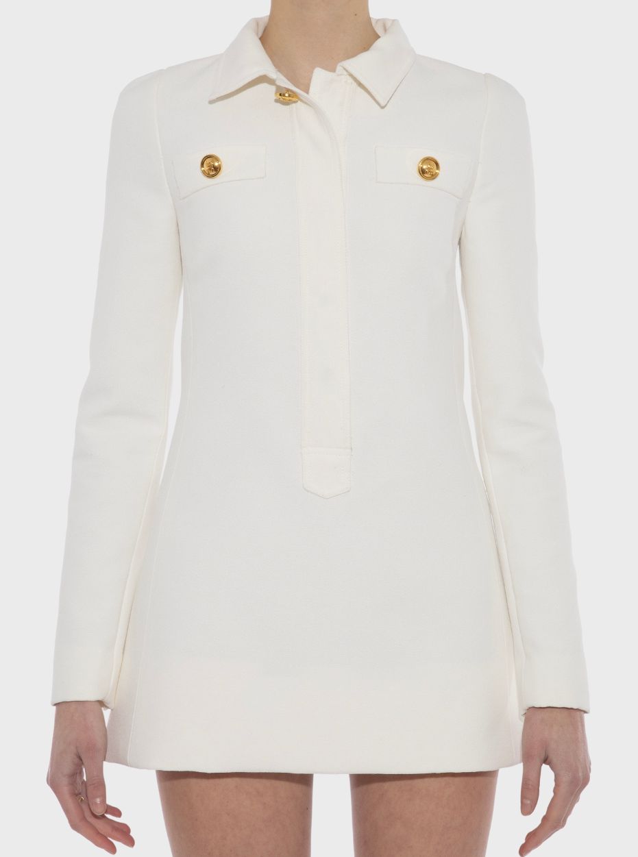 Giambattista Valli-L.S. Short Crepe Dress - Ivory-Dresses-Boboli-Vancouver-Canada