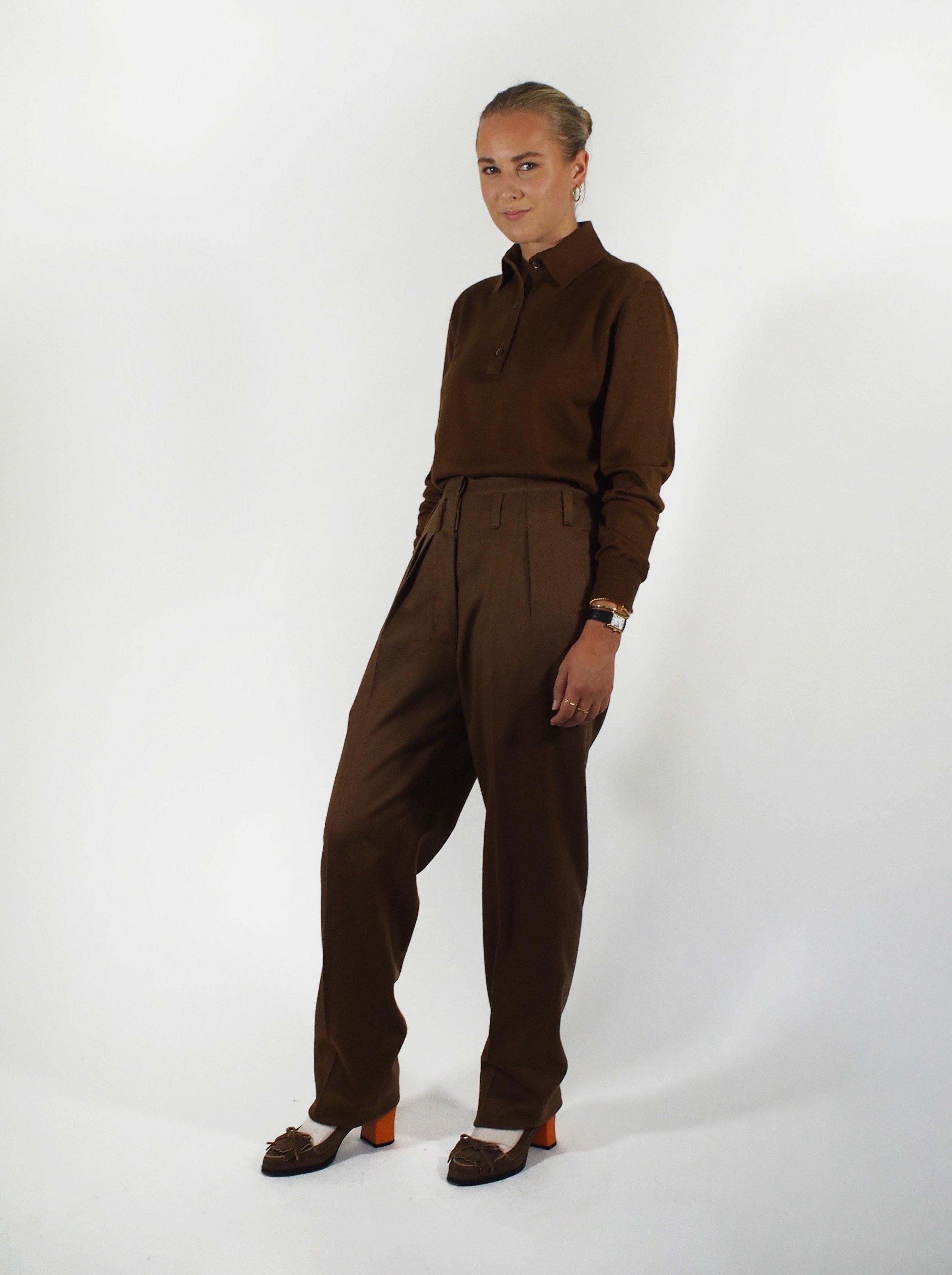 Giuliva Heritage-Camel Hair Trouser - Tobacco-Pants-Boboli-Vancouver-Canada