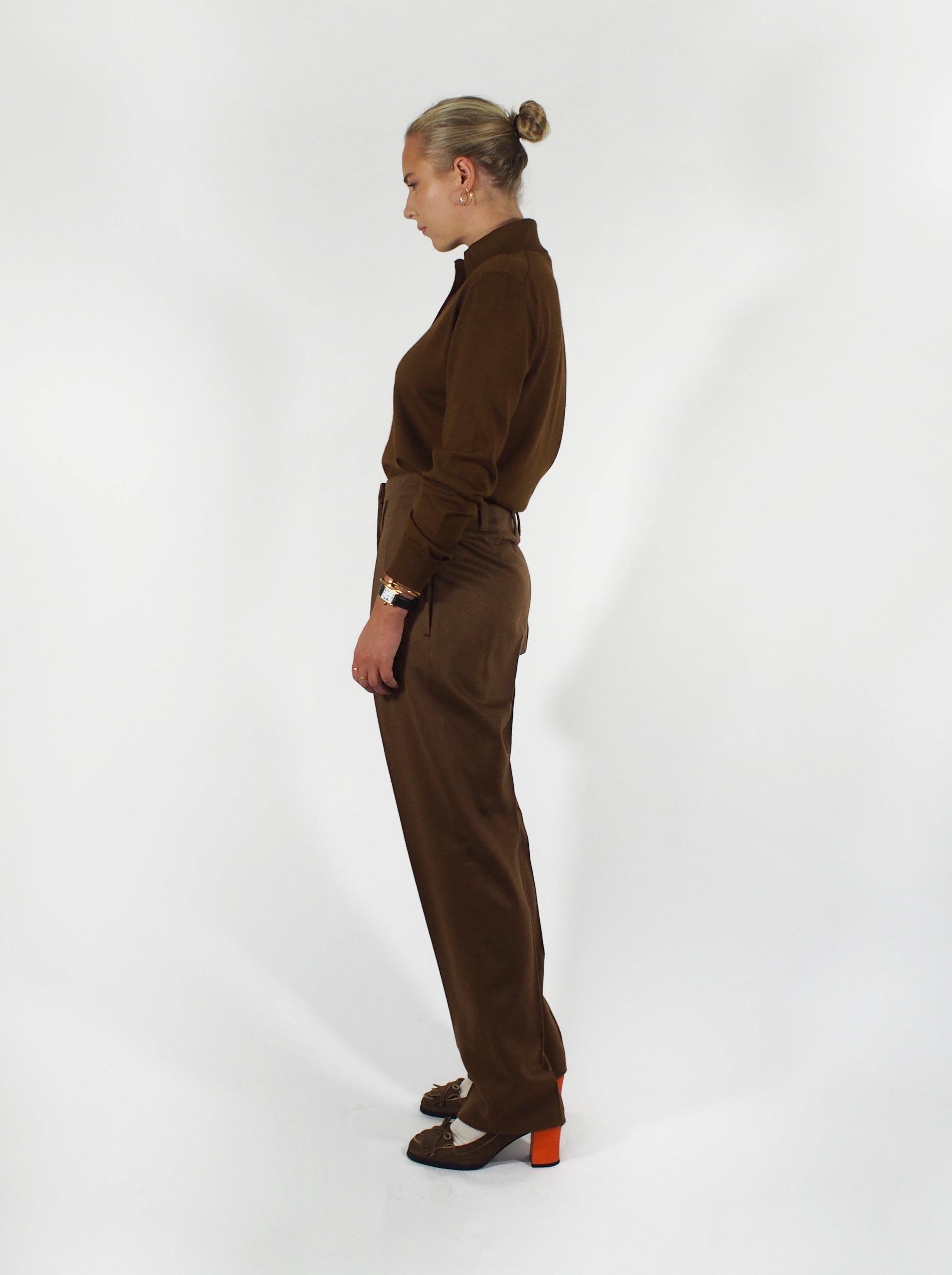 Giuliva Heritage-Camel Hair Trouser - Tobacco-Pants-Boboli-Vancouver-Canada