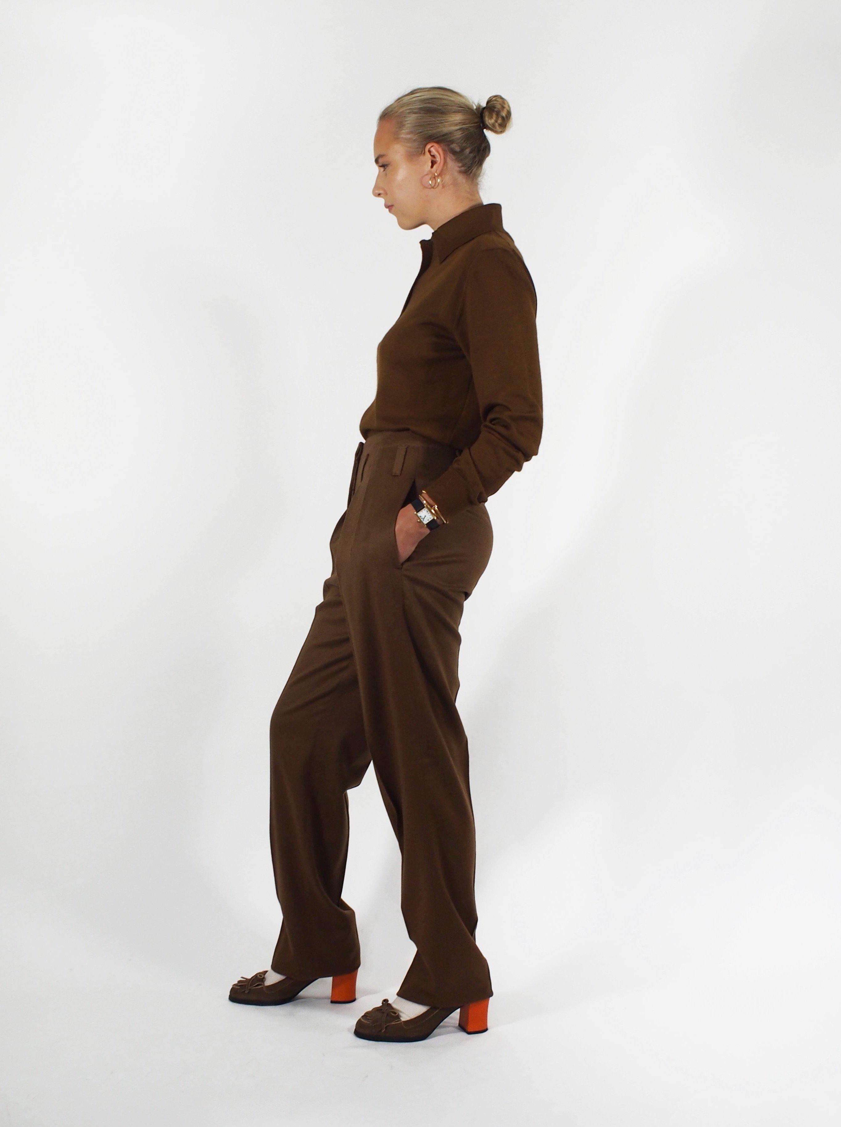 Giuliva Heritage-Camel Hair Trouser - Tobacco-Pants-Boboli-Vancouver-Canada