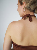 Giuliva Heritage-Leda Terrycloth Dress - Chocolate Brown-Dresses-Boboli-Vancouver-Canada
