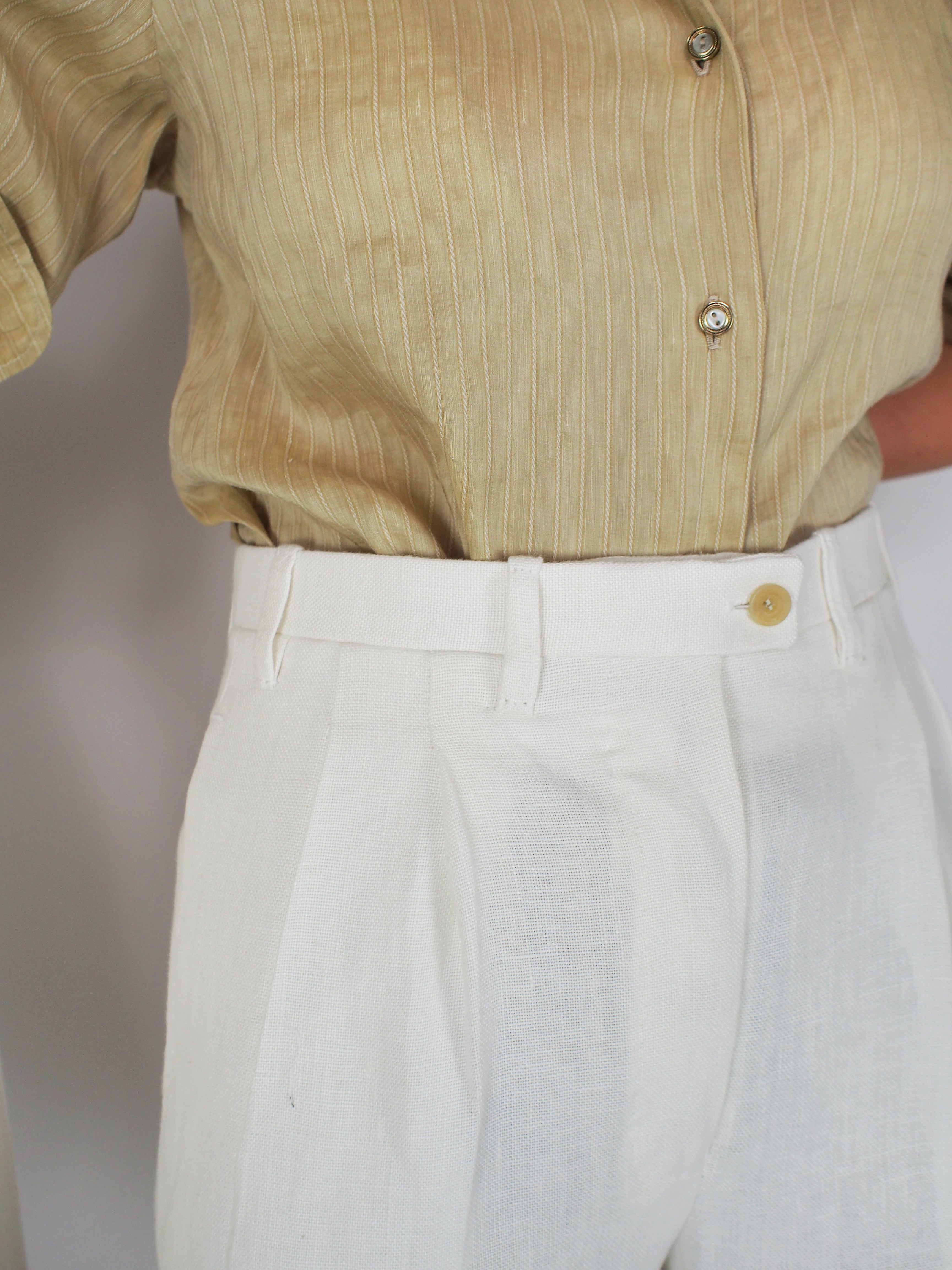 Giuliva Heritage-The Jasmine Trousers - White-Pants-Boboli-Vancouver-Canada