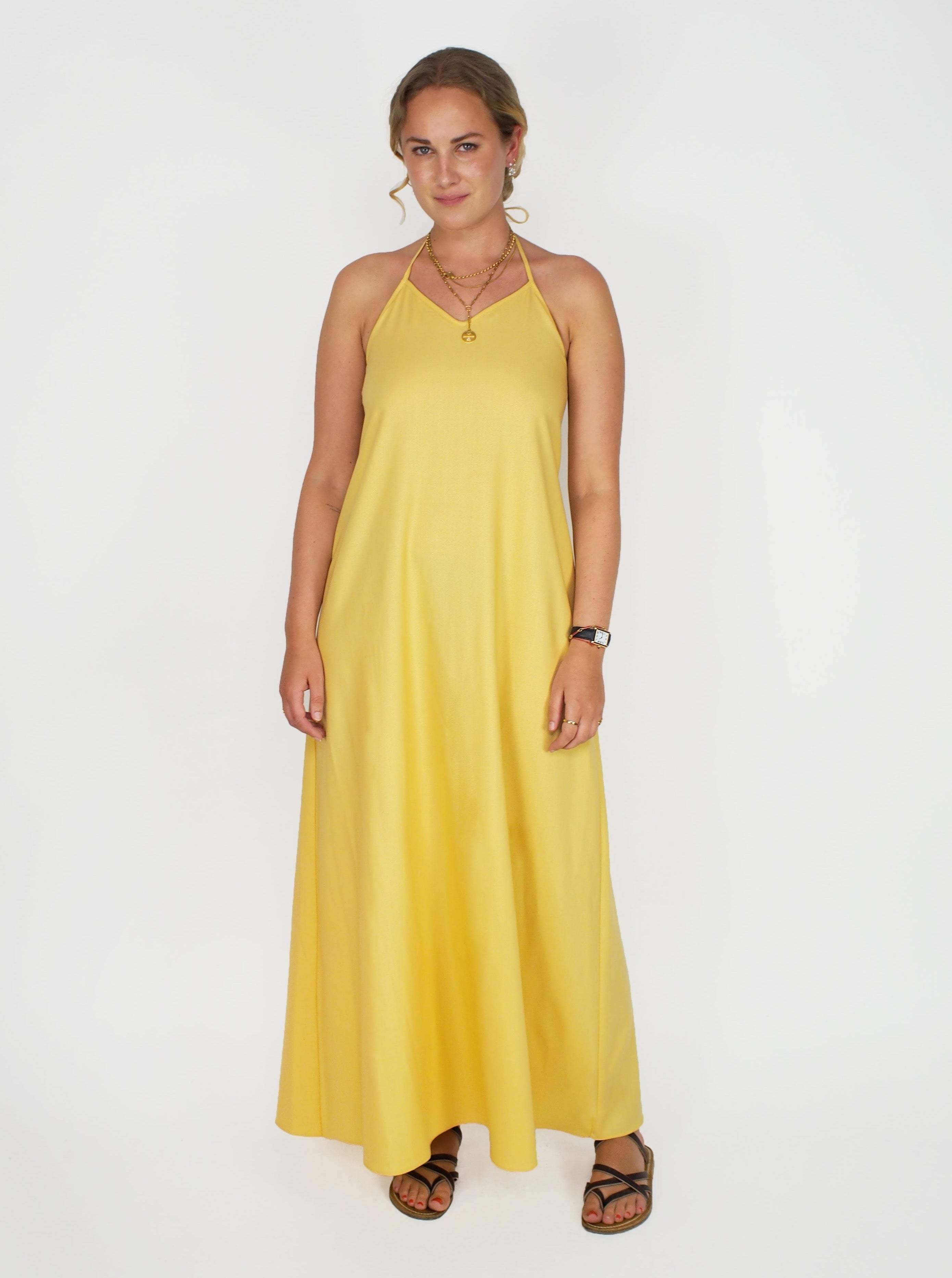 Giuliva Heritage-The Ofelia Dress - Sand Yellow-Dresses-Boboli-Vancouver-Canada