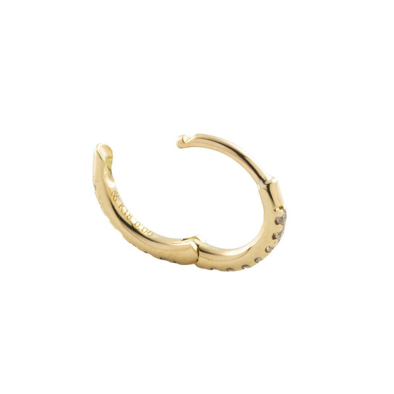 Hirotaka-Diamond Hoop Earring (S)-Jewellery-One Size-Boboli-Vancouver-Canada