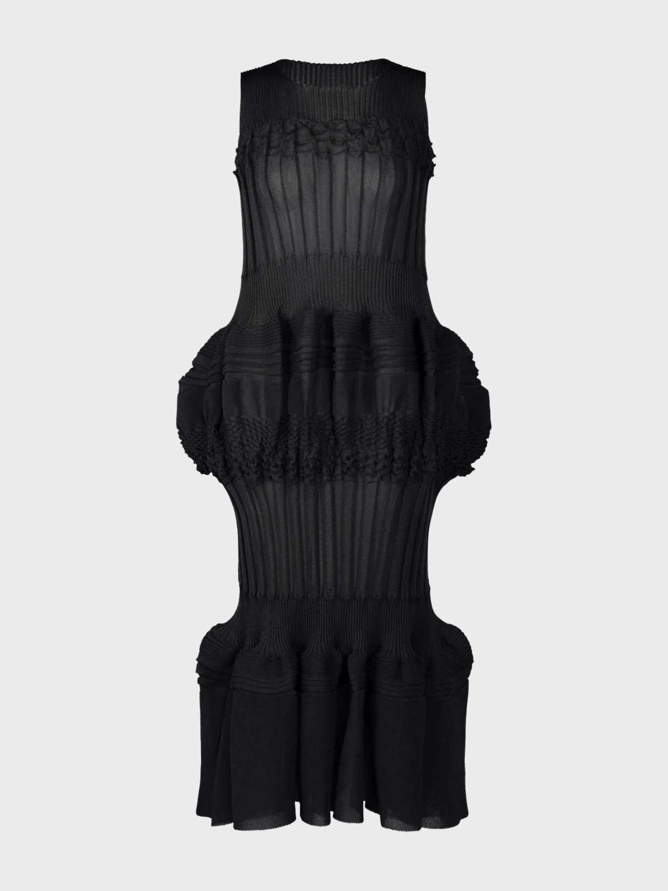 Issey Miyake-Assemblage Dress - Black-Dresses-JP 2-Boboli-Vancouver-Canada