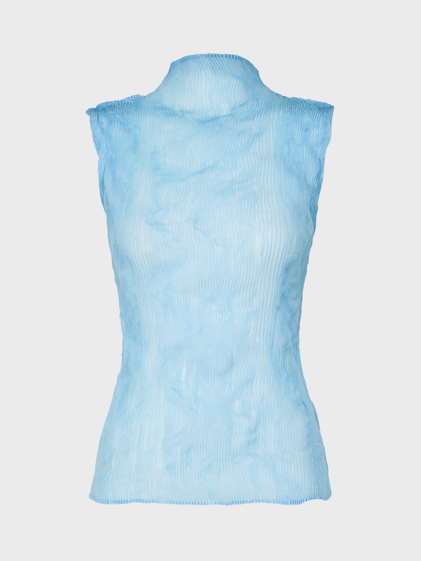 Issey Miyake-Chiffon Twist 2 Tank - Light Blue-Shirts-JP 2-Boboli-Vancouver-Canada