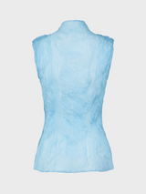 Issey Miyake-Chiffon Twist 2 Tank - Light Blue-Shirts-JP 2-Boboli-Vancouver-Canada