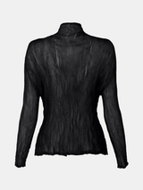 Issey Miyake-Chiffon Twist Shirt - Black-Shirts-JP 02-Boboli-Vancouver-Canada