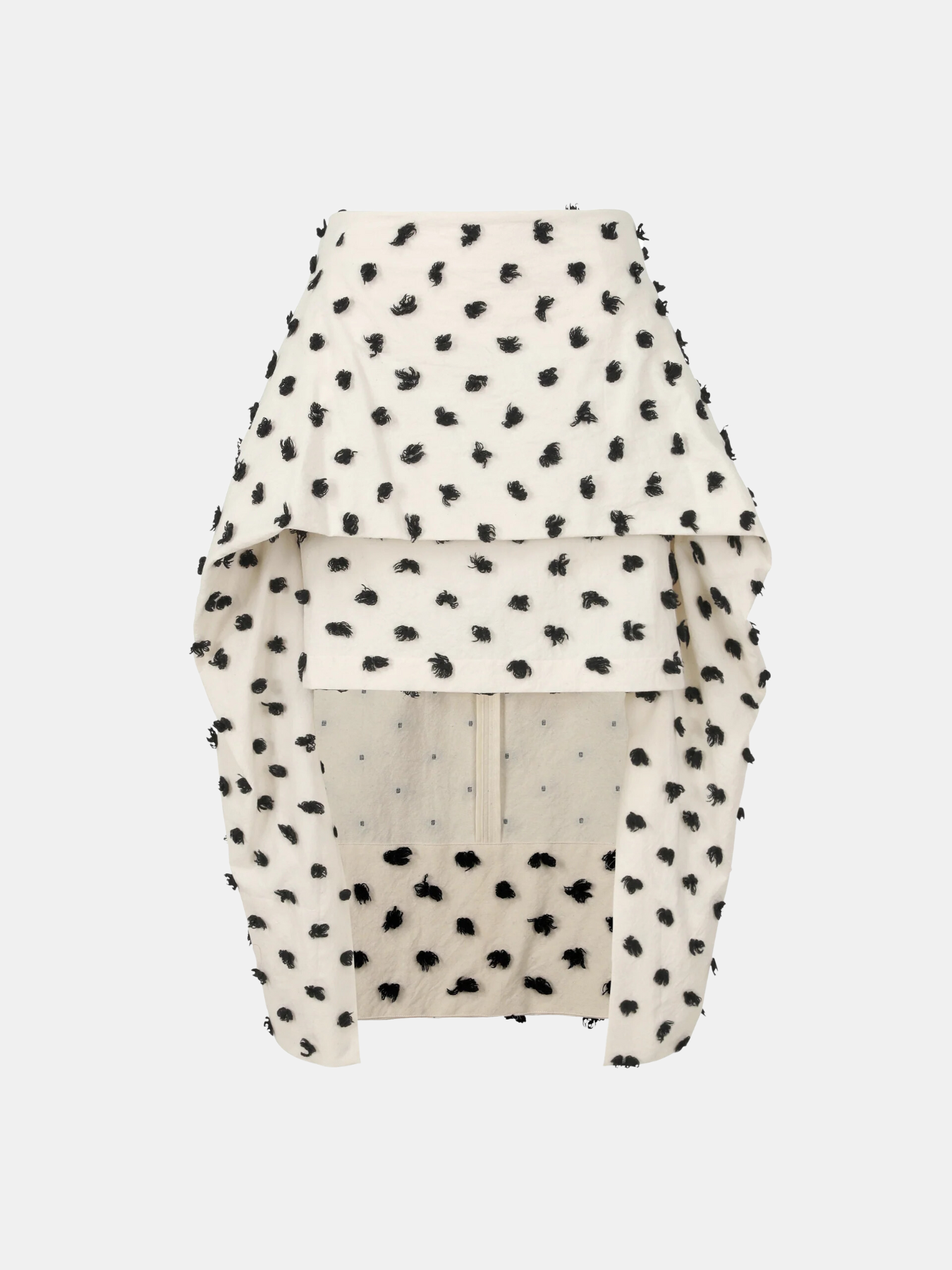 Issey Miyake-Crest Specks Skirt - White-Skirts-JP 02-Boboli-Vancouver-Canada