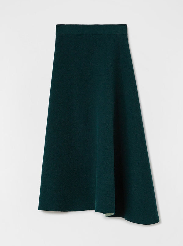 Jil Sander-Asymmetrical Skirt - Open Green-Skirts-Boboli-Vancouver-Canada