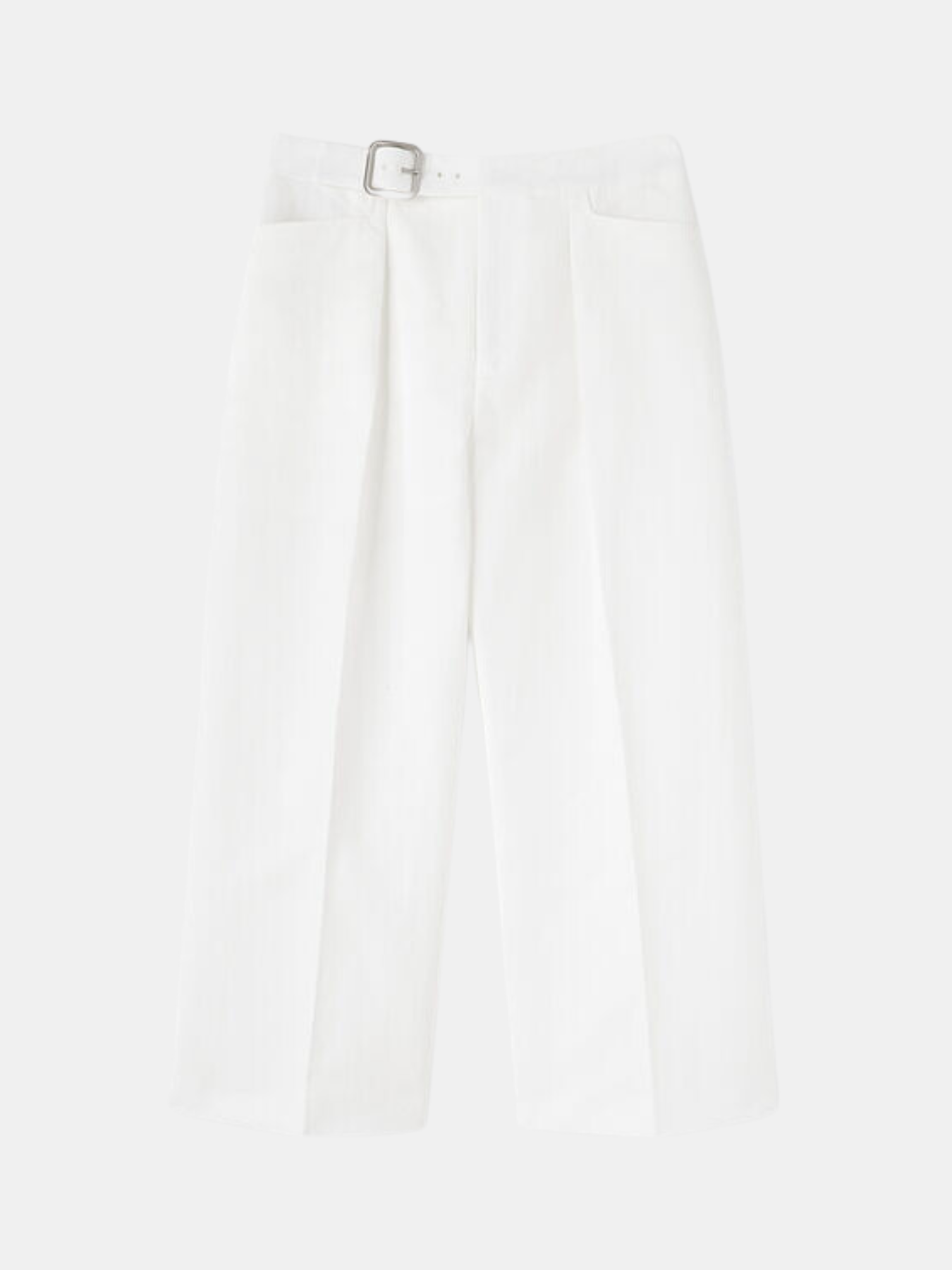 Jil Sander-Compact Washed Cotton Trousers - Optic White-Pants-EU 36-Boboli-Vancouver-Canada