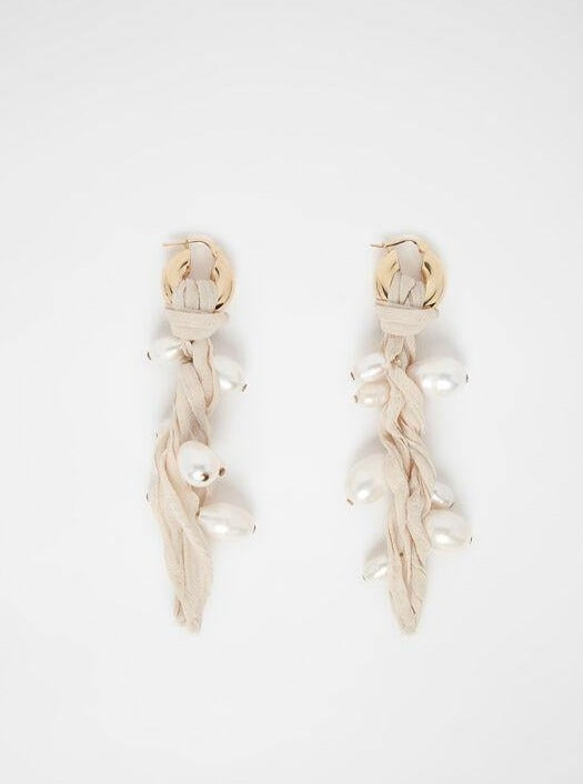 Jil Sander-Oyster Torchon Earrings-Earrings-OS-Boboli-Vancouver-Canada