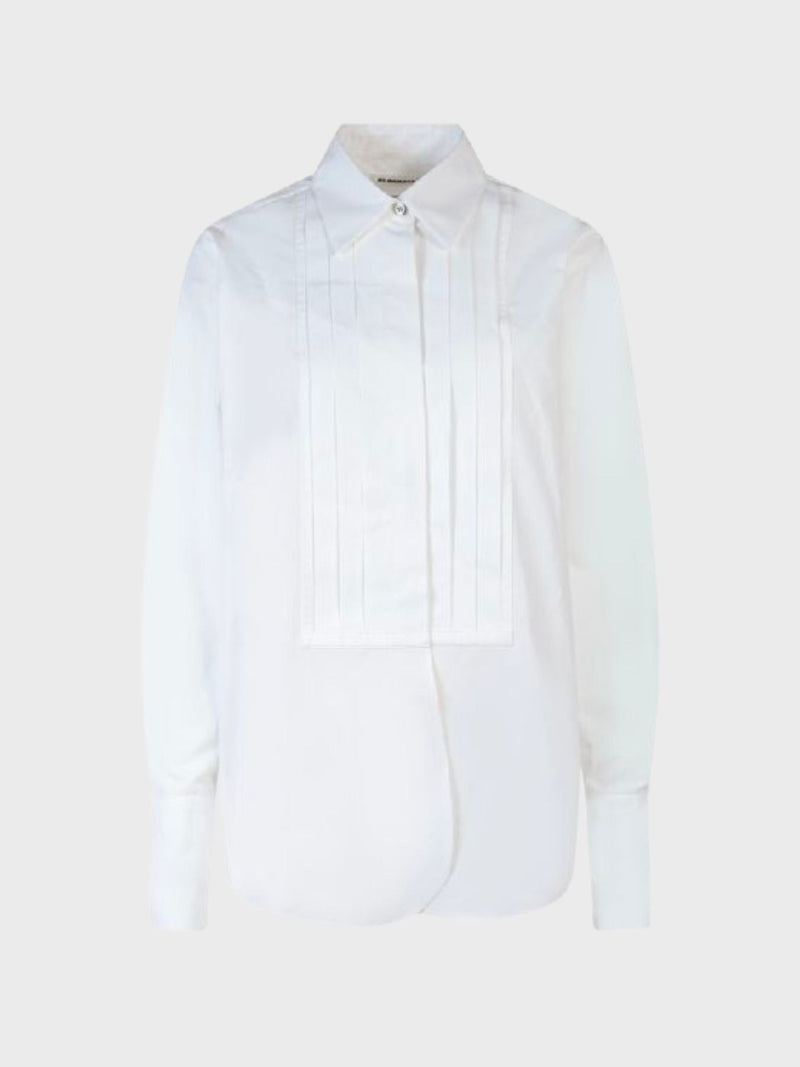 Jil Sander-Pleated Shirt - White-Shirts-Boboli-Vancouver-Canada