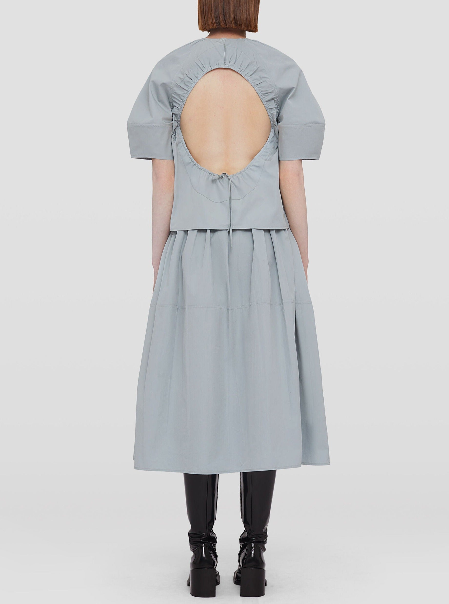 Jil Sander-Pleated Top - Pastel Grey-Tops-Boboli-Vancouver-Canada