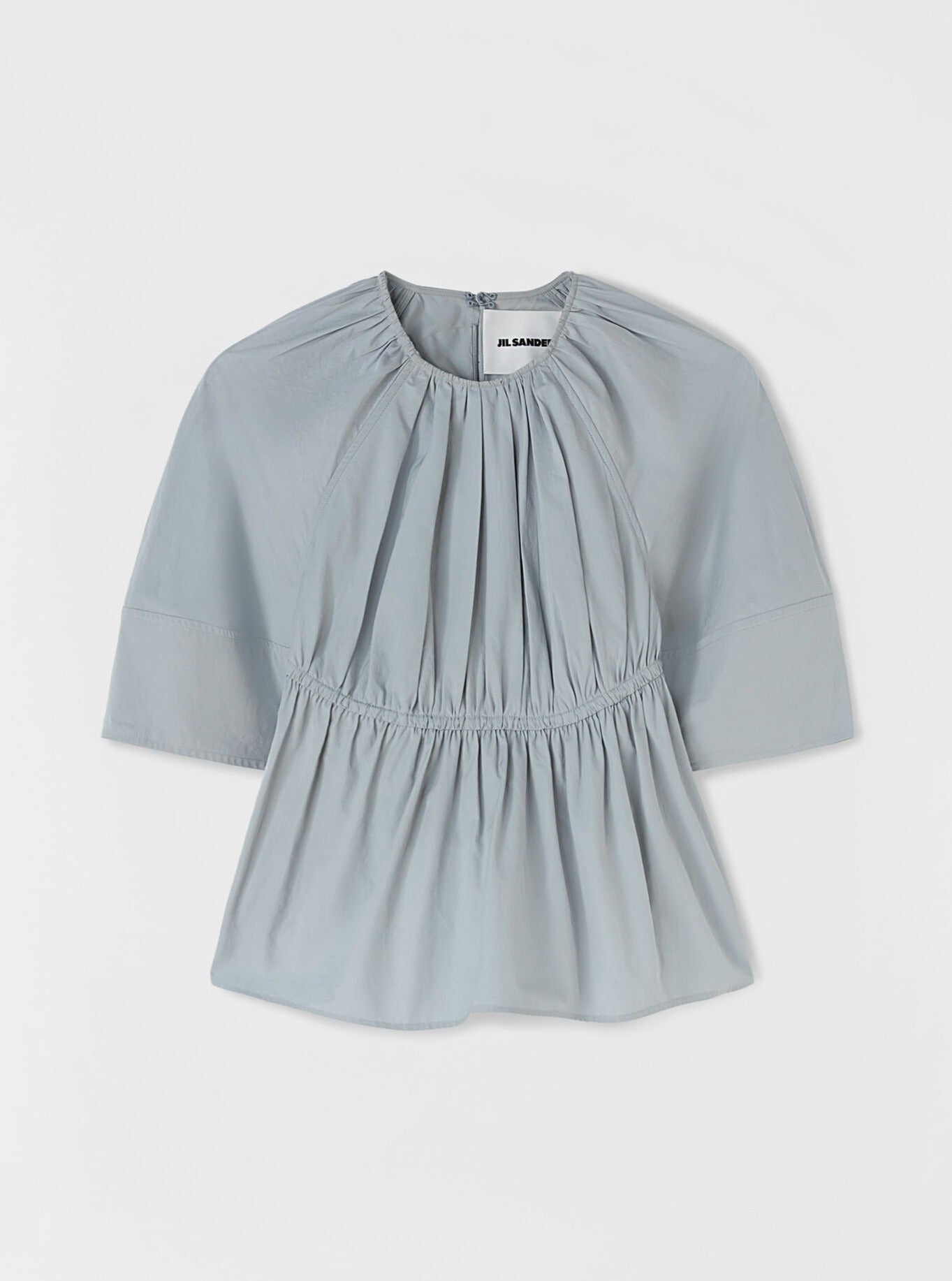 Jil Sander-Pleated Top - Pastel Grey-Tops-Boboli-Vancouver-Canada