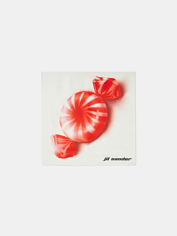Jil Sander-Printed Silk Foulard - Red Candy-Scarves-One Size-Boboli-Vancouver-Canada