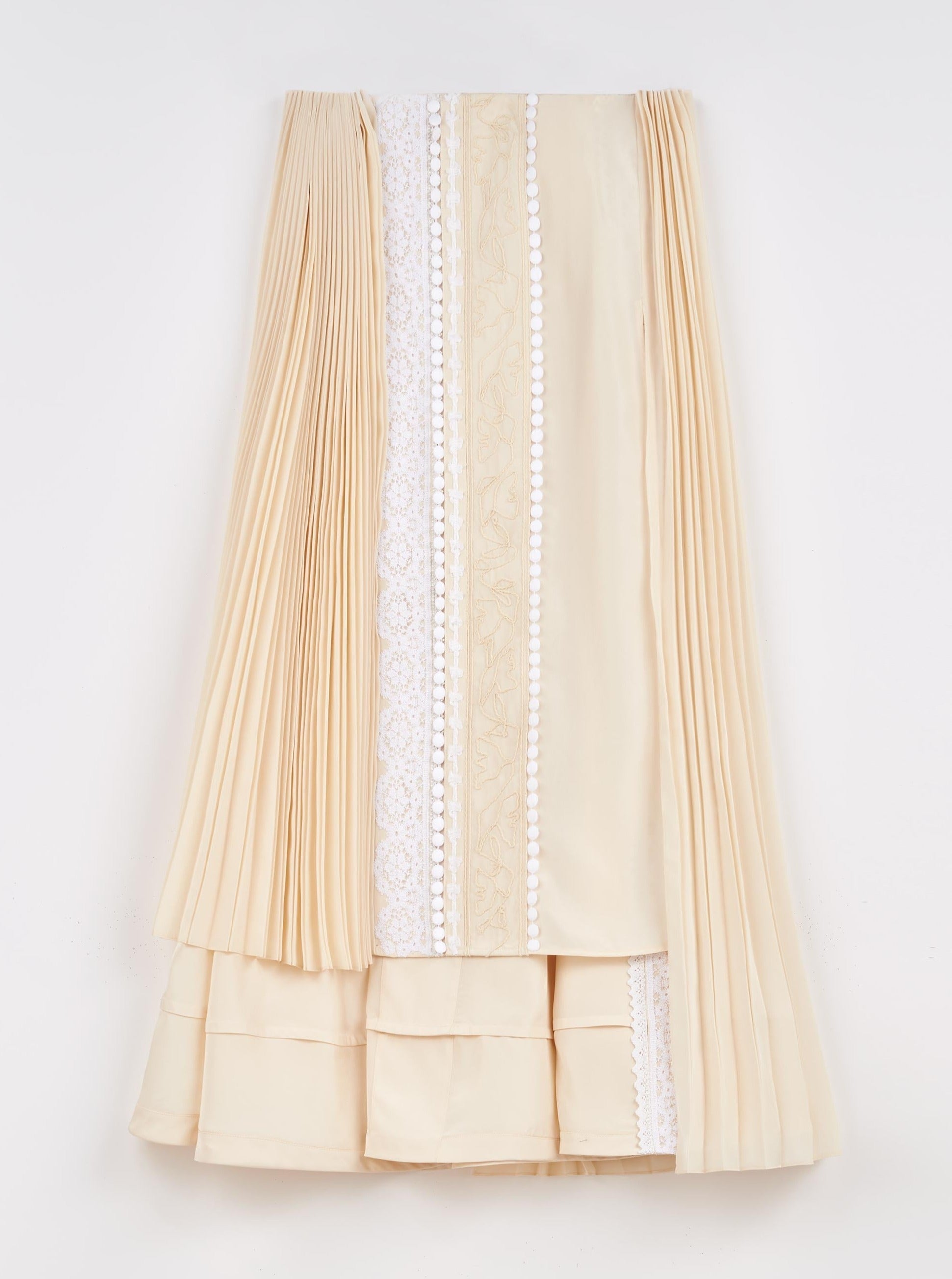 Jil Sander-Shiny Tela Skirt - Cream-Skirts-34-Boboli-Vancouver-Canada