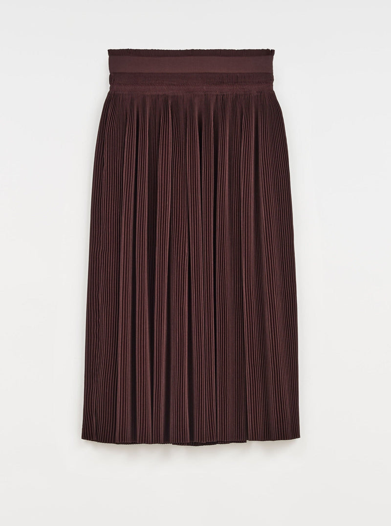 Jil Sander-Side Seam Pocket Pleated Skirt - Burgundy-Skirts-Boboli-Vancouver-Canada