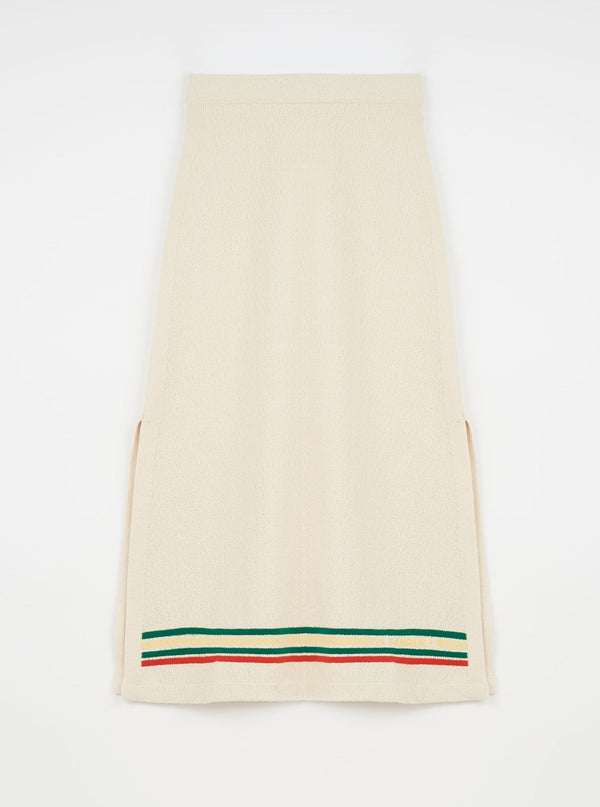 Jil Sander-Textured Cotton Knit Skirt - Antique White-Skirts-Boboli-Vancouver-Canada
