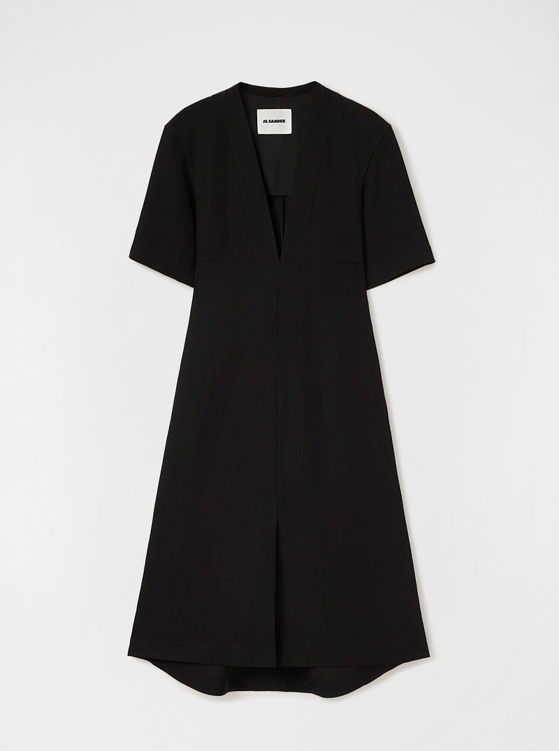 Jil Sander-Textured Dress - Black-Dresses-Boboli-Vancouver-Canada