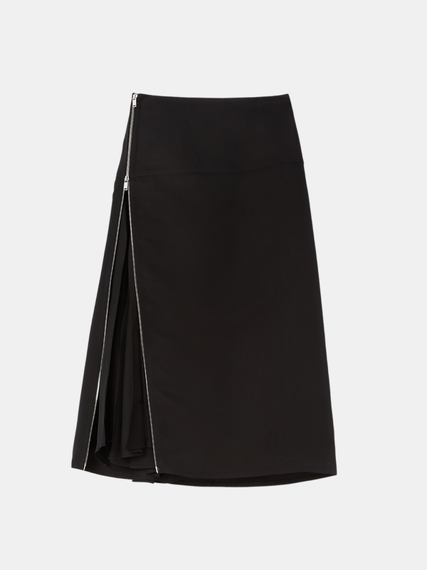 Jil Sander-Twisted Calf-Length Skirt - Black-Skirts-EU 34-Boboli-Vancouver-Canada