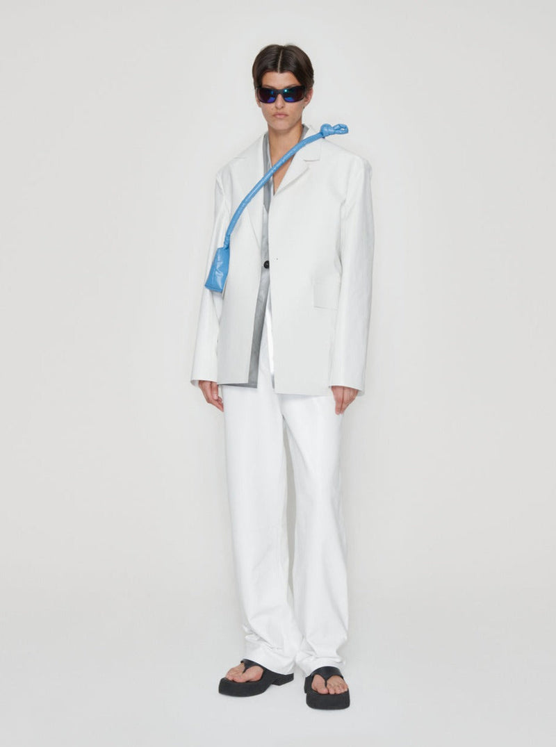 KASSL Editions-Coat Blazer Oil - White-Coats-Boboli-Vancouver-Canada