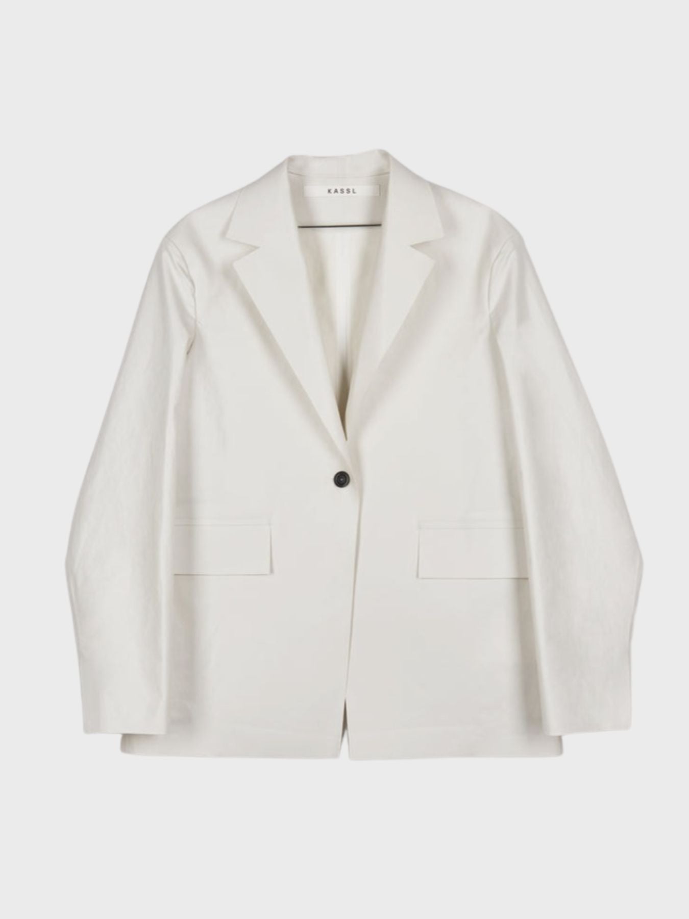 KASSL Editions-Coat Blazer Oil - White-Coats-Boboli-Vancouver-Canada